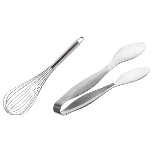 signoraware kitchen tools food grade heavy gauge1 mm high gloss kitchen bread tong size 155 cm amp signoraware whisk 30cm round steel handle set of 1 silver