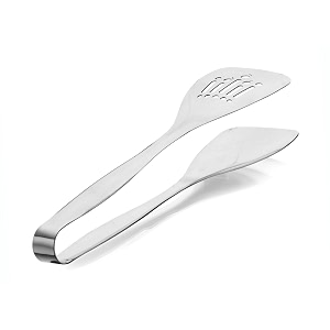 signoraware kitchen tools ss food grade heavy gauge high gloss multipurpose tong - for bread grilling salad buffet 24 cm