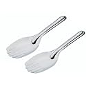 SignoraWare Kitchen Tools SS(Food Grade) Heavy Gauge(1.2 MM) Elite Punja/Rice Punja/Rice Serving Spoon No.4 for Seving/Cooking All Types of Rice/Kheer/Pudding/Subzi/Biryani (Size 26cm) Set/2