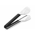 Signoraware Stainless Steel Heavy Gauge(1 MM) High Gloss Spagethi Tong | Non Slip & Comfortable Grip | Great for Grilling & Salad Serving | Versatile Use (Size 21cm | Black)
