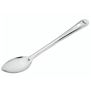 signoraware kitchen tools stainless steelfood grade heavy gauge12 mm elite solid pan spoon no4serving spoon chamcha for serving ricepastasubzi size 30 cm