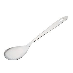 signoraware kitchen tools stainless steel food grade heavy gauge 15 mm prima solid oval spoon no4 serving spoon chamcha for serving ricepastasubzi size 27 cm