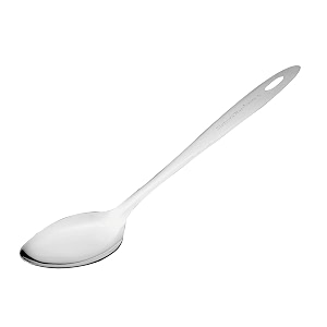 signoraware kitchen tools stainless steel food grade heavy gauge 15 mm prima solid pan spoon no4 serving spoon chamcha for serving ricepastasubzi size 272 cm