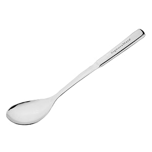signora ware kitchen tools stainless steelfood grade heavy gauge18 mm signature solid spoonchamncha with hollow cast heat resistant handle for cooking ricepastasabzihalwa size 332 cm