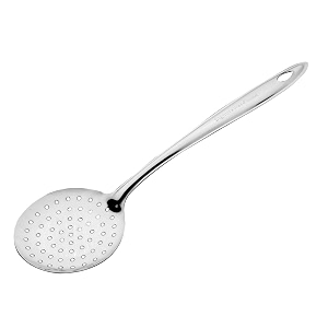 signoraware kitchen tools stainless steelfood grade heavy gauge11 mm classic skimmerponideep fry jharajharni no6 for frying and straining purisnuggetsricepakodas size 33 cm