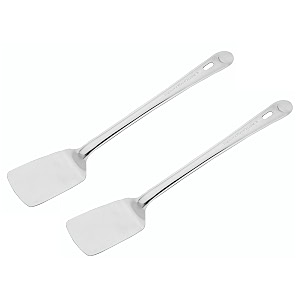 signora ware kitchen tools stainless steelfood grade heavy gauge12 mm elite plain turnerspatulacooking turner no4 for dosarotiomletteparanthaspavbhajibreads size 30 cm set2