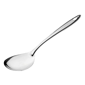 signoraware kitchen tools stainless steel food grade heavy gauge 11 mm classic solid oval spoon no6 serving spoon chamcha for serving ricepastasubzi size 33 cm