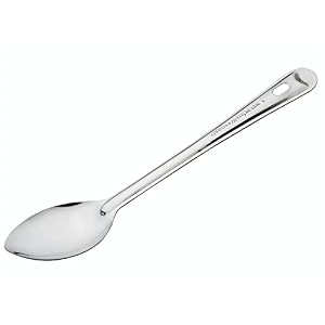 signoraware kitchen tools stainless steelfood grade heavy gauge12 mm elite solid pan spoon no1serving spoon chamcha for serving ricepastasubzi size 20 cm