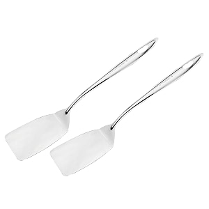 signora ware kitchen tools stainless steelfood grade heavy gauge11 mm classic plain turnerspatulacooking turner no5 for dosarotiomletteparanthaspavbhajibreads size 302 cm set2