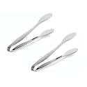 SignoraWare Kitchen Tools Stainless Steel(Food Grade) Heavy Gauge(1 MM) High Gloss Kitchen Bread Tong/Barbeque Chimta Tong/Salad Tong/Buffet Tong/Multi Utility Plain Large Tong (Size 29 cm) Set/2