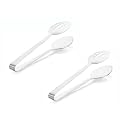 SignoraWare Kitchen Tools Stainless Steel(Food Grade) Heavy Gauge(1 MM) High Gloss Kitchen Bread Tong/Grlling Chimta Tong/Salad Tong/Buffet Tong/Multipurpose Plain/Slotted Tong (Size 24 cm) Set/2