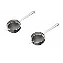 SignoraWare Kitchen Tools Stainless Steel(Food Grade) Steelo Tea Strainer/Chai Chhalni/Coffee Strainer/Tea Filter/Juice and Oil Filter with Stainless Steel Double MESH No.3 (Dia 9 cm) Set/2