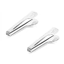 SignoraWare Kitchen Tools Stainless Steel(Food Grade) Heavy Gauge(1 MM) High Gloss Kitchen Bread Tong/Grlling Chimta Tong/Salad Tong/Buffet Tong/Multipurpose Plain/Slotted Tong (Size 24 cm) Set/2