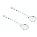 SignoraWare Kitchen Tools Stainless Steel(Food Grade) Heavy Gauge(1.2 MM) Elite Solid Oval Spoon No.4(Serving Spoon) Chamcha for Serving Rice/Pasta/Subzi (Size 29 cm) Set/2