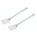 Signora Ware Kitchen Tools Stainless Steel(Food Grade) Heavy Gauge(1.2 MM) Elite Slotted Turner/Spatula/Cooking Turner No.4 for Dosa/Roti/Omlette/Paranthas/Pavbhaji/Breads (Size 30 Cm) Set/2