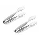 SignoraWare Kitchen Tools Stainless Steel(Food Grade) Heavy Gauge(1 MM) High Gloss Kitchen Bread Tong/Barbeque Chimta Tong/Salad Tong/Buffet Tong/Multi Utility Plain Medium Tong (Size 23 cm) Set/2