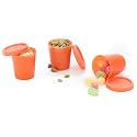 Signoraware Nano Plastic Container Set of 3 Medium, Small Boxes for Storage mini Items, Food Grade Bpa Free, Microwave Safe, Airtight Spill Proof Leak Free (Set of 3 - 90ml each Box , Peach)