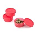 Signora Ware Nano Plastic Container Set Of 3, Small Boxes For Storage Mini Items, Food Grade Bpa Free, Microwave Safe, Airtight Spill Proof Leak Free (Set Of 3 - 40Ml Each Box , Red)