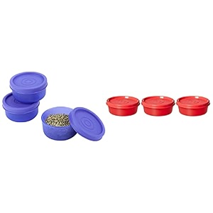 signoraware nano plastic container set 40ml set of 3 violetsignoraware mini mate container set set of 3 70ml water melon red