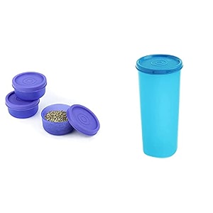 signoraware nano plastic container set 40ml set of 3 violet  signoraware jumbo plastic tumbler 500ml t blue