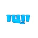 Signoraware Nano Round Big Container Set, 140ml, Set of 6, Turkish Blue, plastic