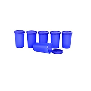 signora ware nano round big plastic container set 140ml set of 6 deep violet