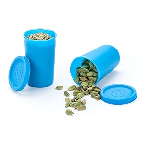 signora ware nano round big plastic container set with lid tumbler glass design food grade bpa free microwave safe freezer safe leak proof spill proof set of 2 140 ml each t blue