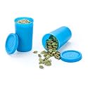 Signora Ware Nano Round Big Plastic Container Set With Lid, Tumbler Glass Design, Food Grade Bpa Free, Microwave Safe, Freezer Safe, Leak Proof Spill Proof (Set Of 2 140 Ml Each, T Blue)