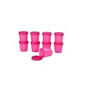 SIGNORA WARE Nano Round Medium Container Set, 90ml, Set of 9, Pink, Plastic