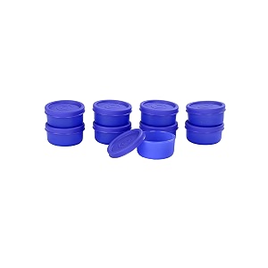 signoraware nano round small plastic container set 40ml set of 9 deep violet