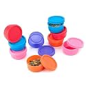 SignoraWare Nano BPA Free Plastic Round Storage Containers | Airtight &amp; Leakproof | Microwave &amp; Dishwasher Safe | Best for Picnics &amp; Hiking | Great for Kitchen &amp; Pantry Use (40ml x 9 | Multicolour)