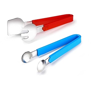 signoraware salad tong and ice cube tong set of 2 multicolour