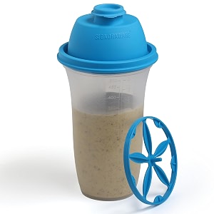 signoraware shake n shake bpa free plastic bottle 500ml  blue