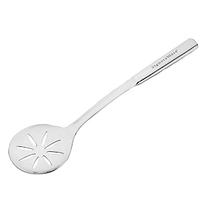 signoraware ssfood grade heavy gauge18 mm signature fancy skimmerponideep fry jharajharni with hollow cast heat resistant handle for frying and straining purisnuggetspakodas size 342 cm