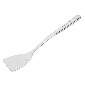 signora ware ssfood grade heavy gauge18 mm signature plain turnerspatulacooking turner with hollow cast heat resistant handle for dosarotiomlettebreads size 342 cm - stainless steel