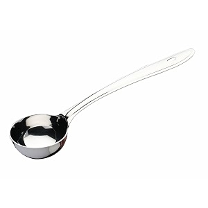 signoraware stainless steel heavy gauge plus extra deep ladle  super glow finish  odour free  best for serving amp pouring gravy  milk amp soup ladle  versatile ladle size 285cm  multicolor