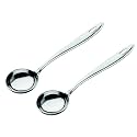 SignoraWare Stainless Steel(Food Grade) Heavy Gauge(1.1 MM) Classic Ladle/Karchi/Milk Ladle/Soup Ladle No.5 for Seving/Cooking/Pouring All Types of Gravies/Dal/Curries (Size 27.1 cm) Set/2