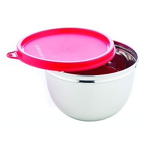 signora ware stainless steel mixing bowl red 1350 ml