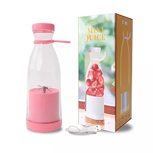 blender portable juicer for smoothie juice vegetable shakes with 6 blades wireless charging mini personal size mixer bottle grinder 380 ml multicolor