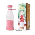 BLENDER PORTABLE JUICER FOR SMOOTHIE, JUICE, VEGETABLE SHAKES WITH 6 BLADES WIRELESS CHARGING MINI PERSONAL SIZE MIXER BOTTLE GRINDER, 380 ML MULTICOLOR