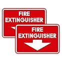 Signs ByLITA Classic Framed Fire Extinguisher (Red) - Medium 2 Pack