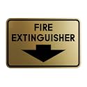 Signs ByLITA Classic Framed Fire Extinguisher (Brushed Gold) - Small