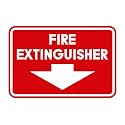 Signs ByLITA Classic Framed Fire Extinguisher (Red) - Medium