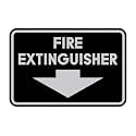 Signs ByLITA Classic Framed Fire Extinguisher (Black/Silver) - Medium