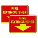 Signs ByLITA Classic Framed Fire Extinguisher (Red/Yellow) - Small 2 Pack