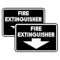 Signs ByLITA Classic Framed Fire Extinguisher (Black) - Medium 2 Pack