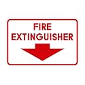 Signs ByLITA Classic Framed Fire Extinguisher (White/Red) - Small