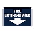 Signs ByLITA Classic Framed Fire Extinguisher (Navy Blue/White) - Medium