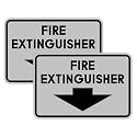 Signs ByLITA Classic Framed Fire Extinguisher (Lt Gray) - Medium 2 Pack