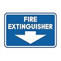 Signs ByLITA Classic Framed Fire Extinguisher (Blue) - Large